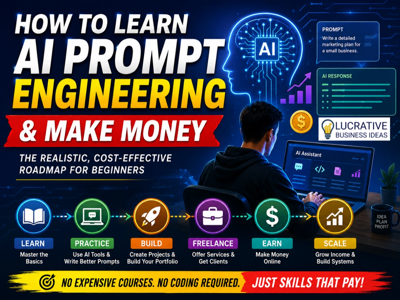 how to learn ai prompt engineering and make money