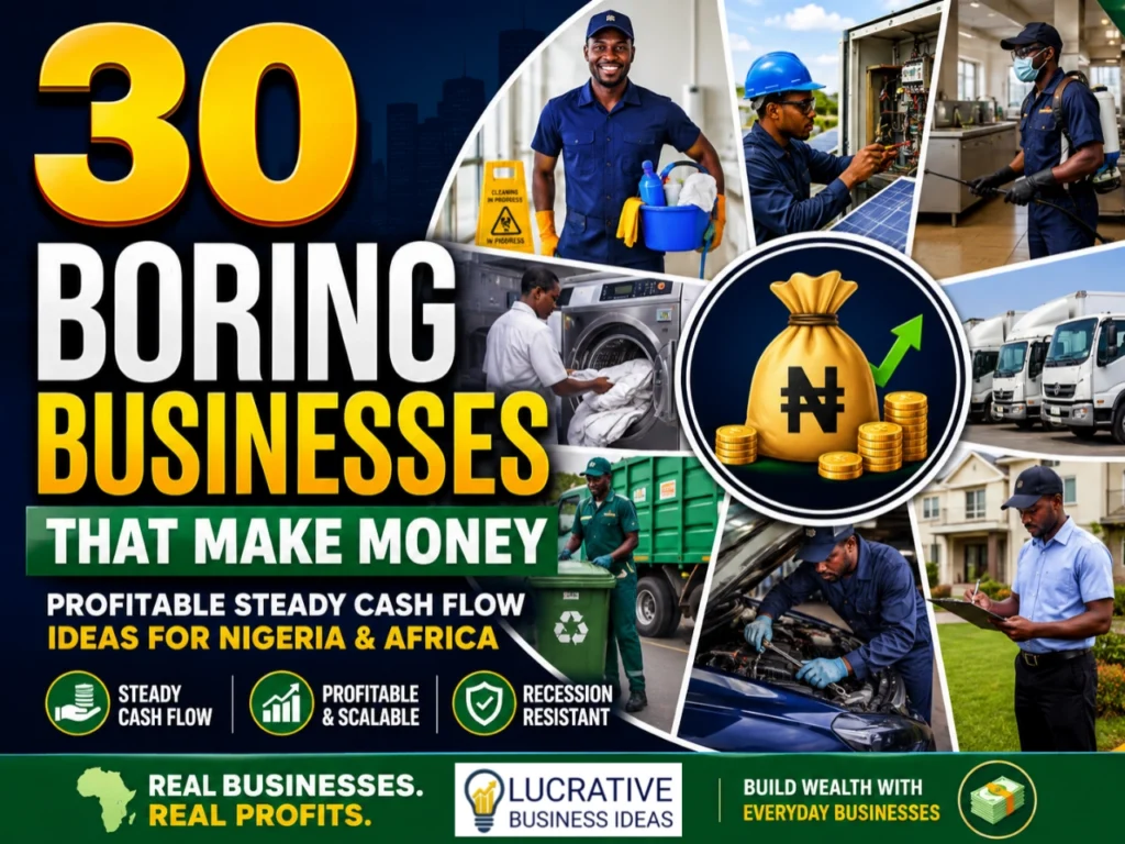 30 boring businesses that generate steady cash flow in Nigeria and Africa